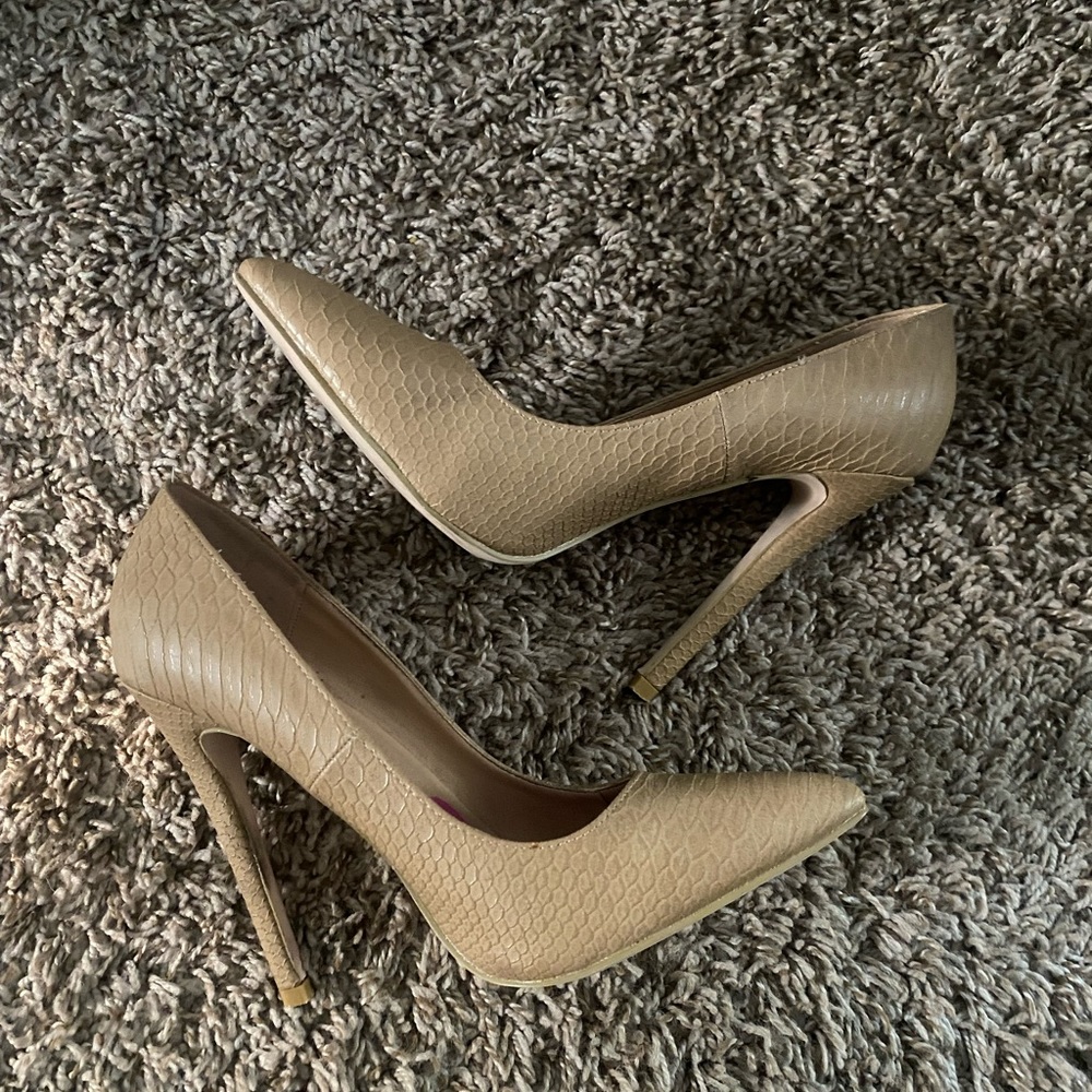 Tan stilettos